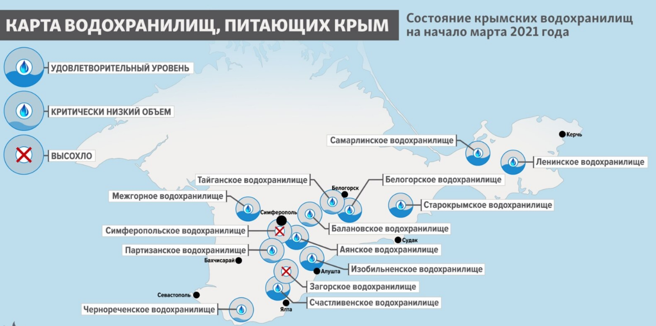 Річки зникають, а водосховища висихають: опублікована карта вододефіциту Криму