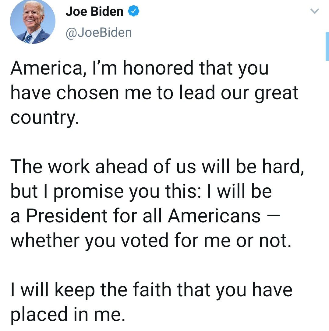 Байден заявил о победе на выборах, Трамп намерен судиться